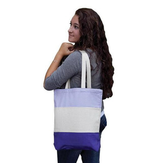Q-Tees Q125900 - Canvas Tri-Color Professional Tote Bag