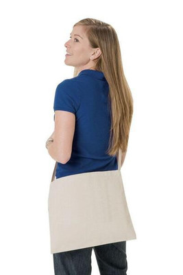 Q-Tees Q126100 - Durable Canvas Crossbody Messenger Bag