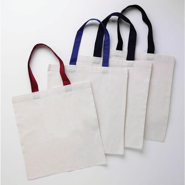 Q-Tees QTB6000 - Economical Tote Bag with Colored Handles