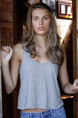 US Blanks US0510 - Ladies Sheer Cropped Racer Tank