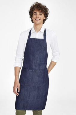 SOLS 02104 - Denim bib Apron with Pocket Grant