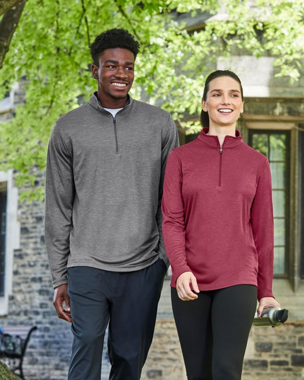 Team 365 TT31H - Men's Zone Sonic Heather Performance Quarter-Zip