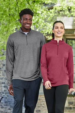 Team 365 TT31H - Mens Zone Sonic Heather Performance Quarter-Zip