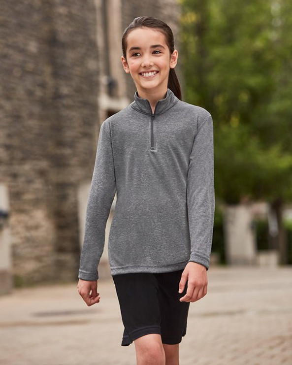 Team 365 TT31HY - Zone Sonic Heather Performance Quarter-Zip pour enfant
