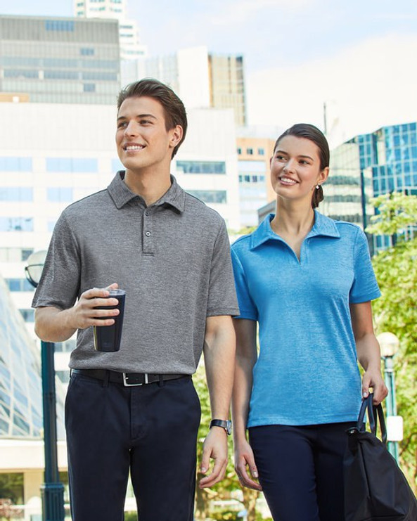 Devon & Jones DG22 - Men's CrownLux Performance Address Mélange Polo