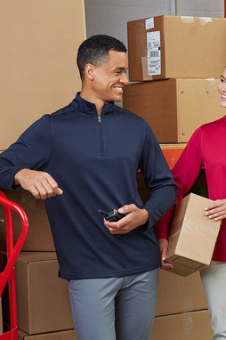 Harriton M748 - Mens Advantage Snag Protection Plus IL Quarter-Zip