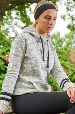 J. America JA8674 - Ladies Melange Fleece Scuba Hood