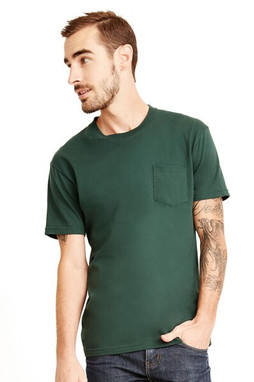 Next Level NL3605 - Remera de algodón con bolsillo para adultos