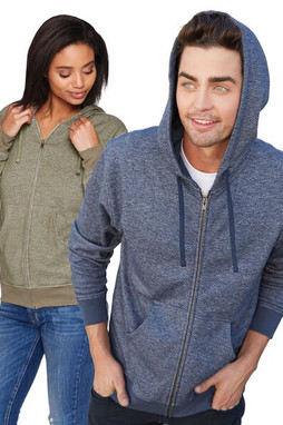 Next Level NL9600 - Unisex Denim Fleece Zip Hoody
