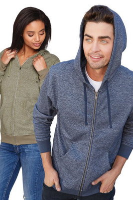 Next Level NL9600 - Unisex Denim Fleece Zip Hoody