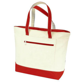 Q-Tees Q1300 - Canvas Zipper Tote Bag