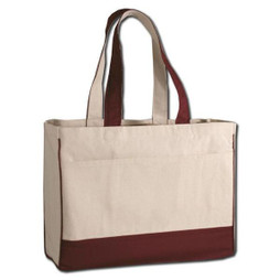 Q-Tees Q1400 - Eco-Friendly Canvas Tote with Zipper Pocket