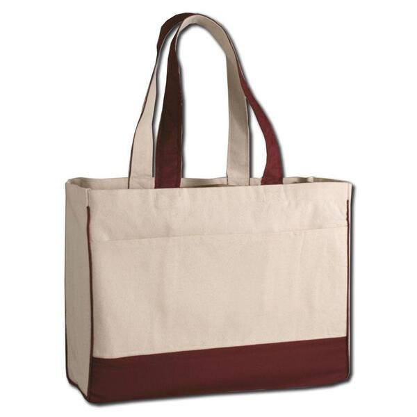 Q-Tees Q1400 - Eco-Friendly Canvas Tote with Zipper Pocket