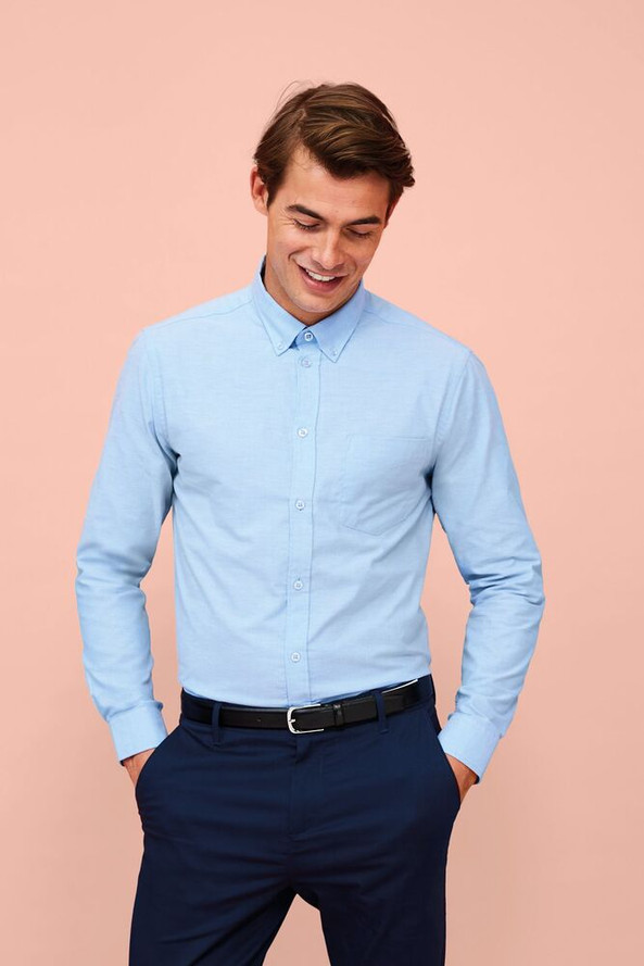 SOL'S 02920 - Boston Fit Camisa Oxford De Manga Comprida Para Homem