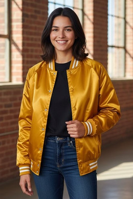 Augusta Sportswear 3610 - Satin Baseball Jacket/Striped Trim