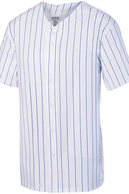 Augusta Sportswear 1685 - Remera de béisbol rayada con botones 