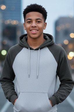 Holloway 229279 - Sudadera Juvenil con Capucha y Mangas Contrastadas