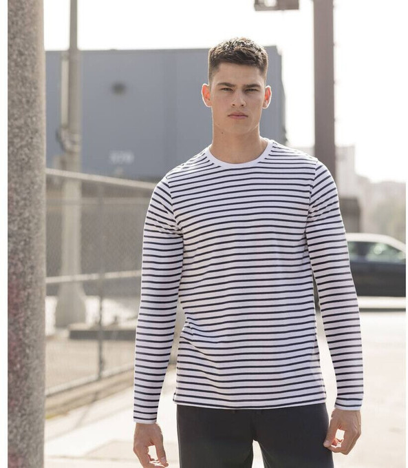SF Men SF204 - Unisex Langärmige Striped T
