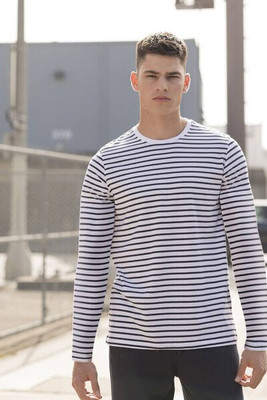 SF Men SF204 - Unisex Long Sleeved Striped T