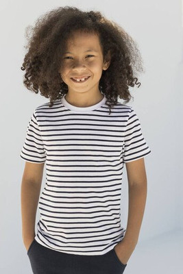 SF Mini SM202 - Breathable Kids' Unisex Striped Cotton Tee