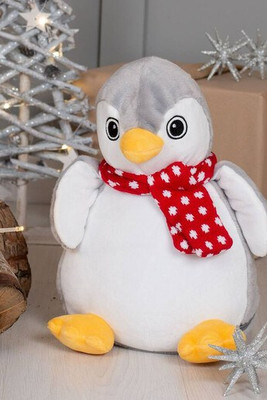 Mumbles MM566 - Cuddly Penguin Plush with Customizable Tummy