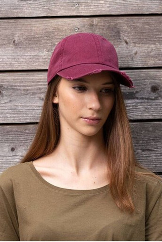 Atlantis AT143 - Trendig Sliten Pappa Keps med Silverdetaljer