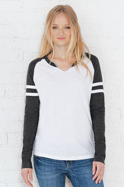 LAT LA3534 - Vintage Style Long Sleeve Jersey Tee with Stripes