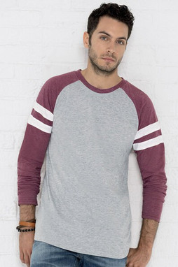 LAT LA6934 - Mens Vintage Long Sleeve Jersey Tee with Stripes