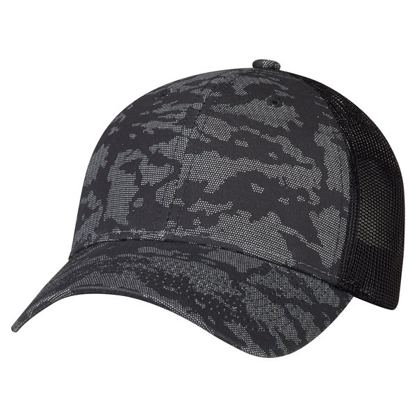 AJM 3H647M - Cotton Drill / Soft Polyester Mesh, 6 Panel Constructed Full-Fit (Urban Camo, Mesh Back)