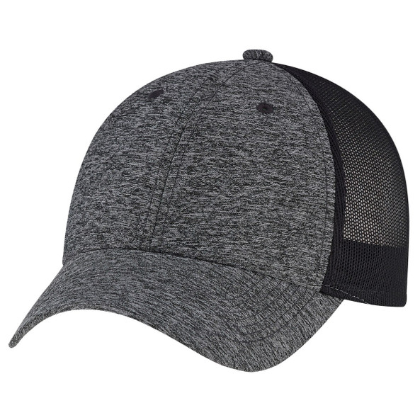 AJM 5H647M - Polyester Marl / Soft Polyester Mesh 6 Panel Constructed Full-Fit (Mesh Back)