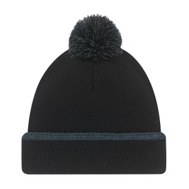 AJM 9B063M - Acrylic Cuff Toque (Pom Pom 8cm)