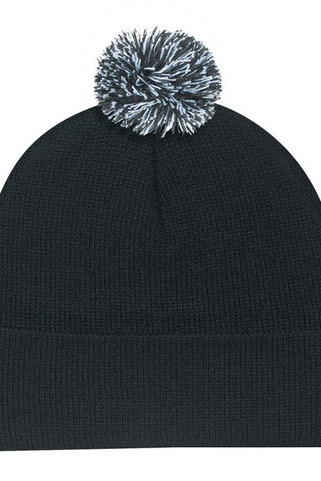 AJM 9E064M - Acrylic Cuff Toque (Pom Pom)