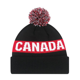 AJM 9R215M - Acrylic Cuff Toque (Canada, Pom Pom 8cm)