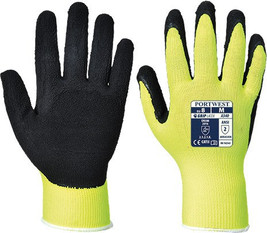 Portwest A340 - High Visibility Safety Grip Work Gloves