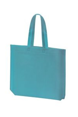 SEA Heat-sealed non-woven bag with hexagonal gusset on the base and long handle in matching colour - EgotierPro BO7504