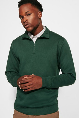 Roly SU1109 - ANETO Sweatshirt with matching half zip and polo neck