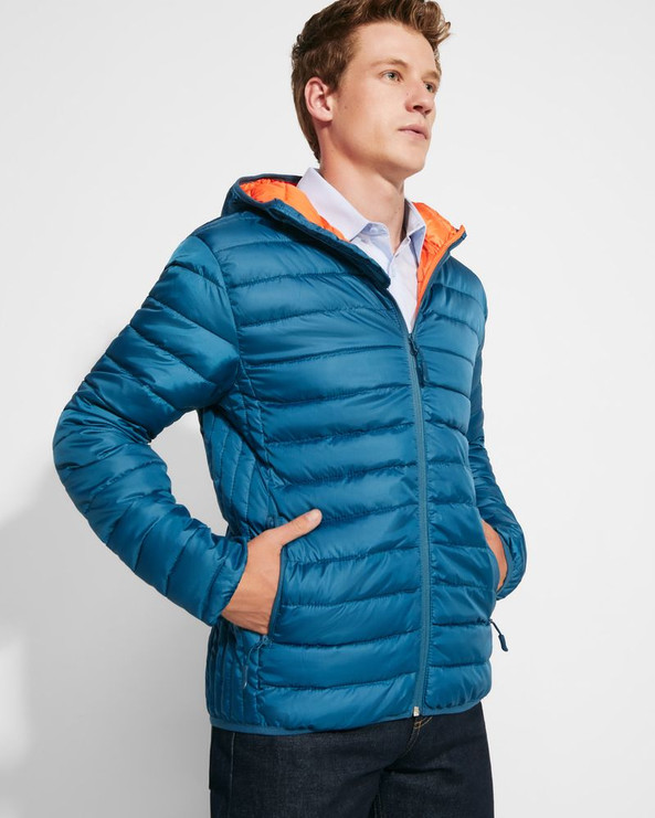 Roly RA5090 - NORWAY Men's feather touch quilted jacket with fitted hood