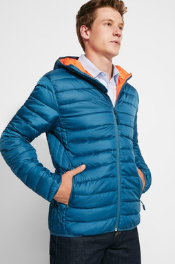 Roly RA5090 - NORWAY Mens feather touch quilted jacket with fitted hood