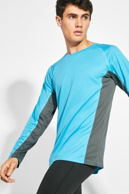 Roly CA6670 - SHANGHAI L/S Long-sleeve technical raglan t-shirt with a combination of two polyester fabrics