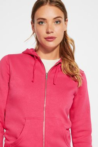 Roly CQ6425 - VELETA Womens sweat jacket with matching hood lining
