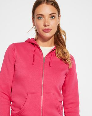 Roly CQ6425 - VELETA Felpa da donna con cappuccio rivestito in tinta