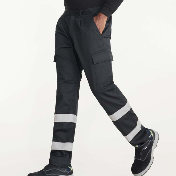 Roly HV9307 - DAILY HV Calça comprida de alta visibilidade em tecido resistente