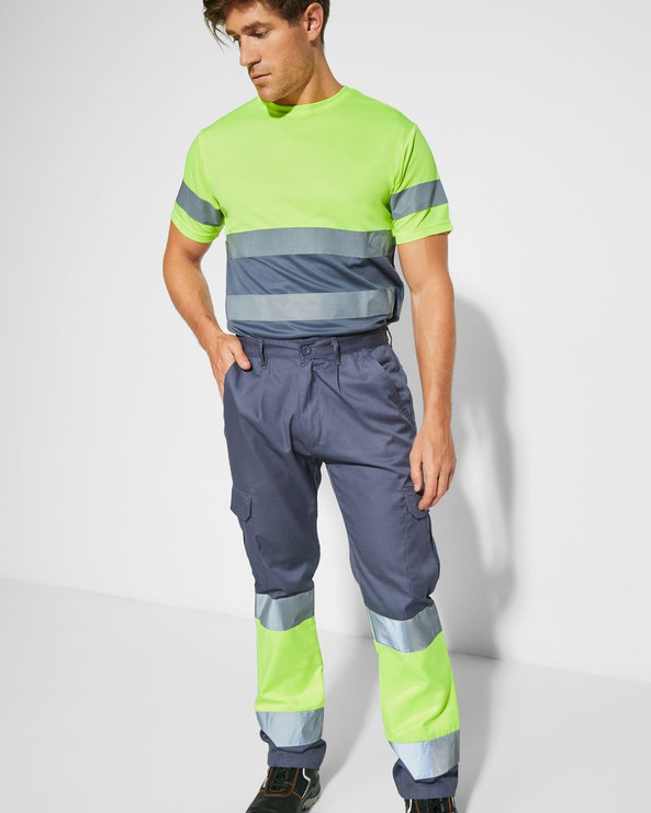 Roly HV9300 - NAOS Multi-pocket high-visibility summer trousers