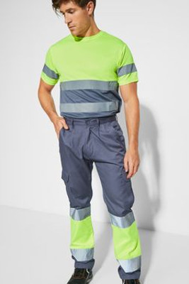 Roly HV9300 - NAOS Multi-pocket high-visibility summer trousers