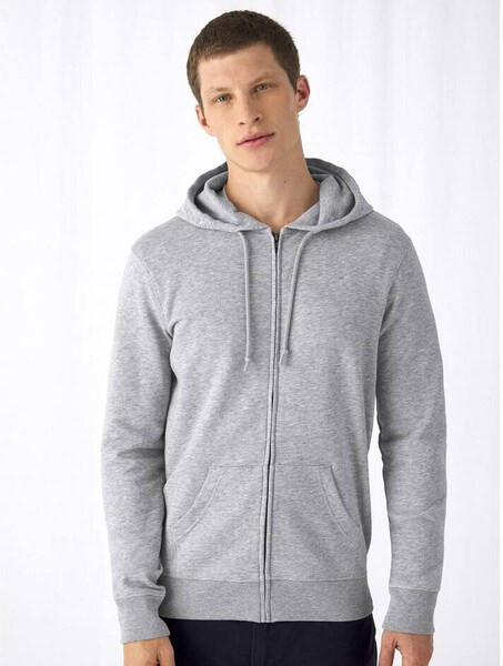B&C BCU35B - Sweat capuche zippé organique