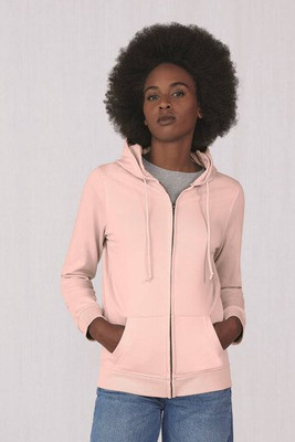 B&C BCW36B - Organic Dames Hoodie met Rits