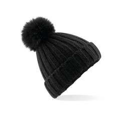 Beechfield BF413 - Verbier large mesh Pop Pom beanie