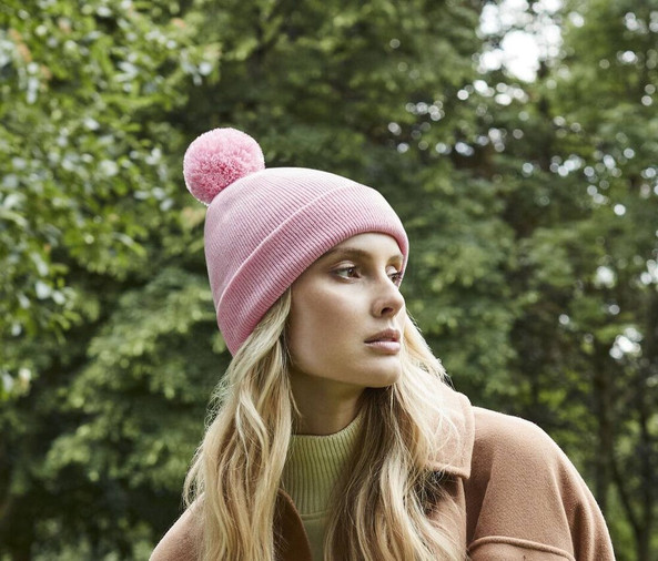 Beechfield BF426 - Stijlvolle Pompom Beanie voor Herfst en Winter