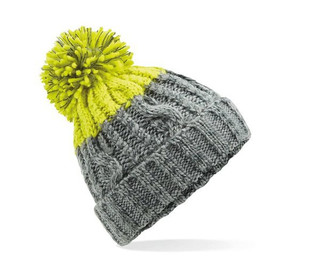 Beechfield BF437 - Luxuriöse Zweifarbige Beanie mit Schafwollband
