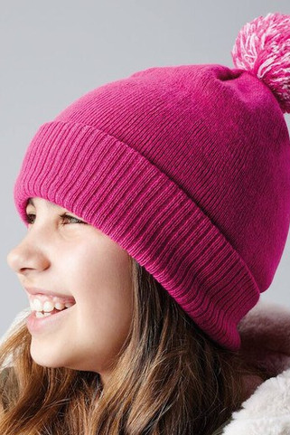 Beechfield BF450B - Childrens hat with pompom